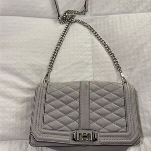 Rebecca Minkoff Quilted Gray Shoulder Bag